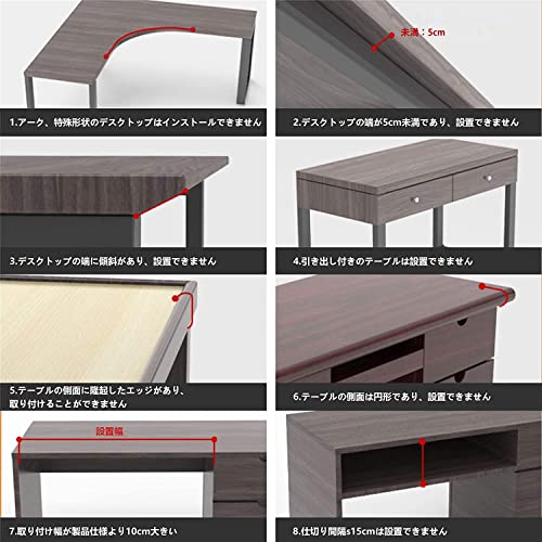 OUGIC Ergonomics Desk Extender Tray, 11.8"x5.9" Punch-Free Clamp on, Foldable Keyboard Drawer Tray, Table Mount Arm Wrist Rest Shelf, Computer Elbow Arm Support