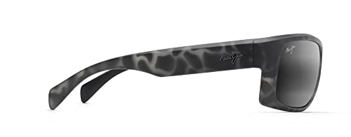 Maui Jim Men's and Women's Equator Polarized Wrap Sunglasses, Grey Tortoise/Neutral Grey, Large