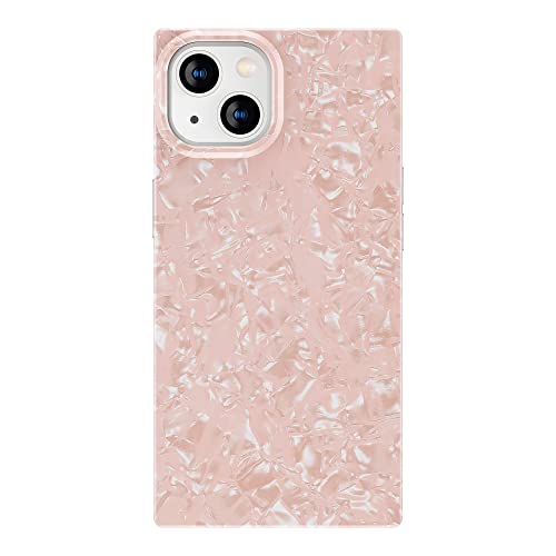 Cocomii Square Case Compatible with iPhone 13 Mini - Slim, Glossy, Opalescent Pearl, Glittering Shell, Easy to Hold, Anti-Scratch, Shockproof (Pink)