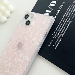 Cocomii Square Case Compatible with iPhone 13 Mini - Slim, Glossy, Opalescent Pearl, Glittering Shell, Easy to Hold, Anti-Scratch, Shockproof (Pink)