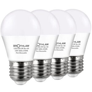 brothlaw 25 watt equivalent light bulbs, a15 led bulb 3w e26 base 2700k warm white low watt light bulbs,nightstand light bulb, table lamp bulb, 4 pack