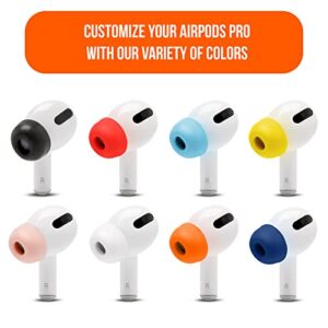 WC TipZ - Upgraded Memory Foam Ear Tips for Airpods Pro Made by Wicked Cushions | Improved Comfort, Tighter Seal, Better Foam Rebound Time | Fits Perfectly in Charging Case | Pitch Black