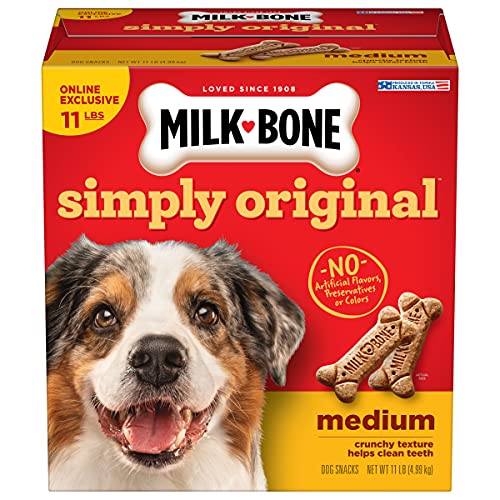 Milk-Bone Simply Original Dog Treats Biscuits for Medium Dogs, 11 Pound