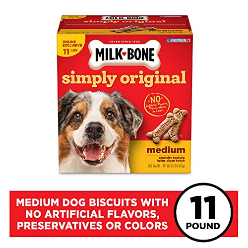 Milk-Bone Simply Original Dog Treats Biscuits for Medium Dogs, 11 Pound