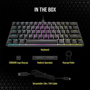 Corsair K65 RGB Mini 60% Mechanical Gaming Keyboard - Cherry MX Speed - Black (Renewed)