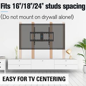 Mounting Dream TV Mount Fixed for Most 26-55 Inch TV, TV Wall Mount TV Bracket up to VESA 400x400mm and 100 LBS, Low Profile Flat Mount MD2361-K with UL Listed TV Mount Tilt Bracket MD2268-LK