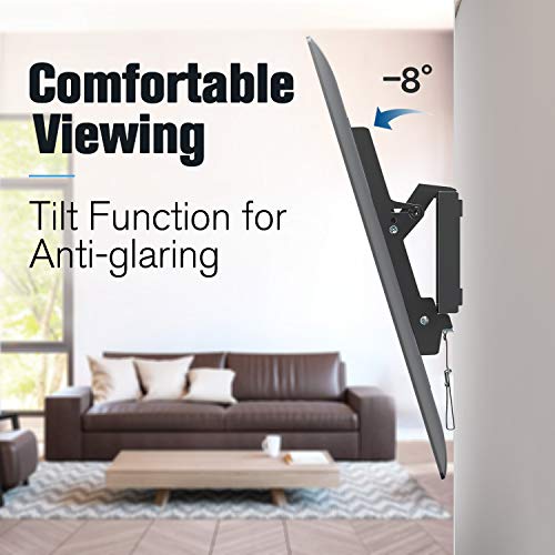 Mounting Dream TV Mount Fixed for Most 26-55 Inch TV, TV Wall Mount TV Bracket up to VESA 400x400mm and 100 LBS, Low Profile Flat Mount MD2361-K with UL Listed TV Mount Tilt Bracket MD2268-LK