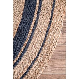 2x3, 3x4, 3x5, 4x6, 5x7, 5x8, 6x9, 8x10 Ft. Indian Hand Braided Rug/ Jute Ovel Rug/ Patio Rug/ Kitchen Rug/ Hallway Rug/ Entryway Rug/ Ovel Shape Double Border Rug (2x3 Ft Ovel Rug)