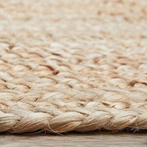 2x3, 3x4, 3x5, 4x6, 5x7, 5x8 Ft. Indian Hand Braided Jute Rug/ Natural Jute Rug/ Solid Color Pure Jute Rug/ Patio Rug/ Hallway Rug/ Outdoor Rug (2x3 Ft Oval Rug)