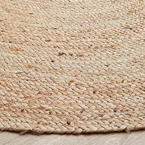 2x3, 3x4, 3x5, 4x6, 5x7, 5x8 Ft. Indian Hand Braided Jute Rug/ Natural Jute Rug/ Solid Color Pure Jute Rug/ Patio Rug/ Hallway Rug/ Outdoor Rug (2x3 Ft Oval Rug)