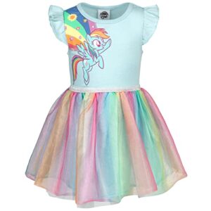 my little pony rainbow dash toddler girls short sleeve dress blue 2t