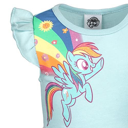 My Little Pony Rainbow Dash Toddler Girls Short Sleeve Dress Blue 2T