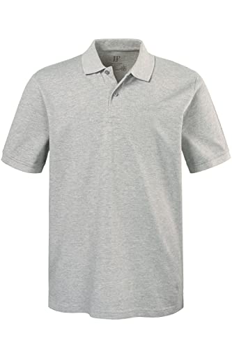 JP 1880 Menswear Big & Tall Plus Size L-8XL Cotton Pique Polo Shirt Gray Melange Large 702560123