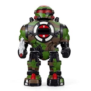 Think Gizmos Robot Toy for Kids RoboShooter - Remote Control Robot Toy with Voice Recording, Fast Firing Foam Discs, Plays Music & Dances - Robot for Boys and Girls Aged 5, 6, 7, 8, 9 (Camo Green)