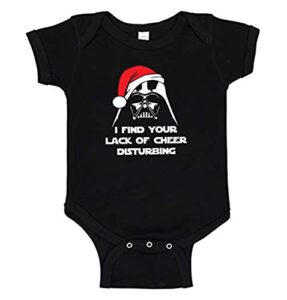 southern sisters vader baby clothes funny parody darth romper i find your lack of cheer disturbing (newborn)