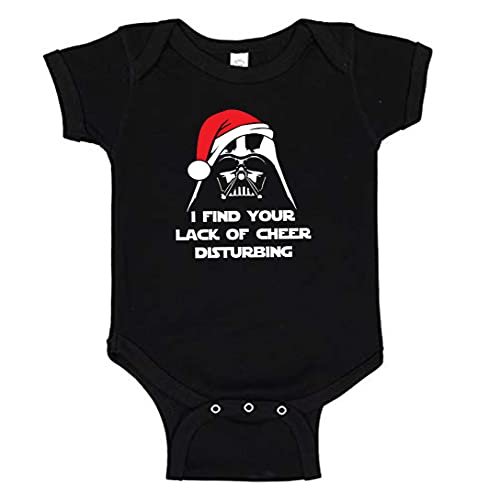 Southern Sisters Vader Baby Clothes Funny Parody Darth Romper I Find Your Lack Of Cheer Disturbing (Newborn)