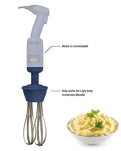 TK Tartle Kitchen Commercial Electric Immersion Blender Hand held 6 Inch Removable Shaft, 6-Gallon capacity with single high speed (Whisk Attachment Only) - 220W and 270W Compatible