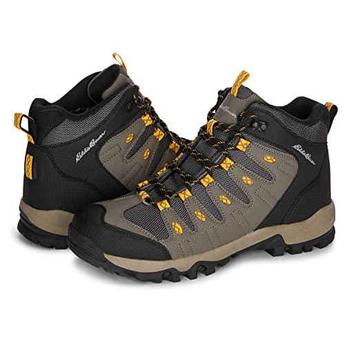 Eddie Bauer Mont Lake Hiking Boots for Men | Waterproof, Multi-Directional Lugs, Stylish & Protective Design Traction Outsole Memory Foam Insole