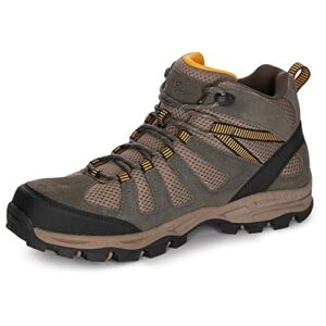 eddie bauer elliot bay mid waterproof hiking shoes for men | multi-terrain lugs, sturdy & supportive design rubber traction outsole contoured insole
