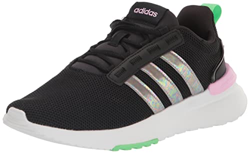 adidas Racer TR21 Running Shoe, Core Black/Core Black/Beam Green, 4 US Unisex Big Kid