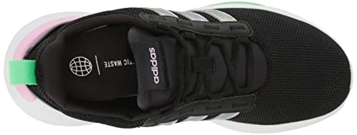 adidas Racer TR21 Running Shoe, Core Black/Core Black/Beam Green, 4 US Unisex Big Kid