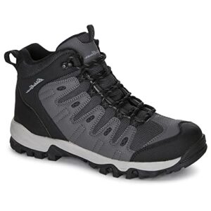 Eddie Bauer Mont Lake Hiking Boots for Men | Waterproof, Multi-Directional Lugs, Stylish & Protective Design Traction Outsole Memory Foam Insole