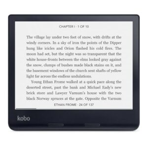 Kobo Sage | eReader | 8” HD Glare Free Touchscreen | Waterproof | Adjustable Brightness and Color Temperature | Blue Light Reduction | Bluetooth | WiFi | 32GB of Storage | Carta E Ink Technology