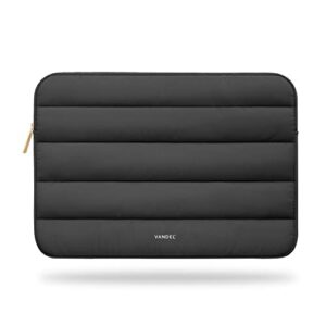 vandel puffy laptop sleeve 13-14 inch laptop sleeve. black laptop sleeve for women and men. cute carrying case macbook pro 14 inch laptop sleeve, macbook air m2 sleeve 13 inch, ipad pro 12.9