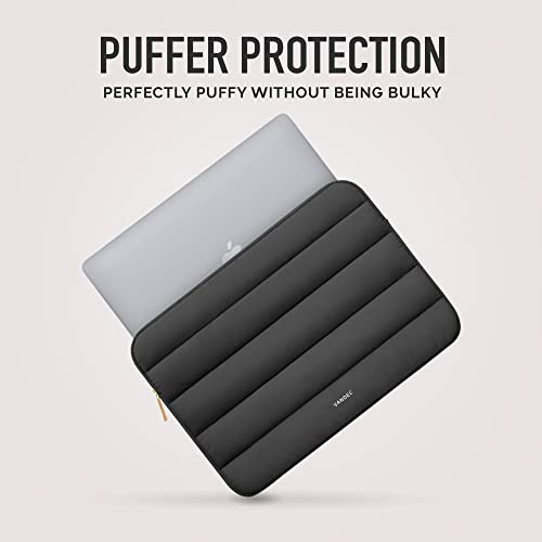 Vandel Puffy Laptop Sleeve 13-14 Inch Laptop Sleeve. Black Laptop Sleeve for Women and Men. Cute Carrying Case MacBook Pro 14 Inch Laptop Sleeve, MacBook Air M2 Sleeve 13 Inch, iPad Pro 12.9