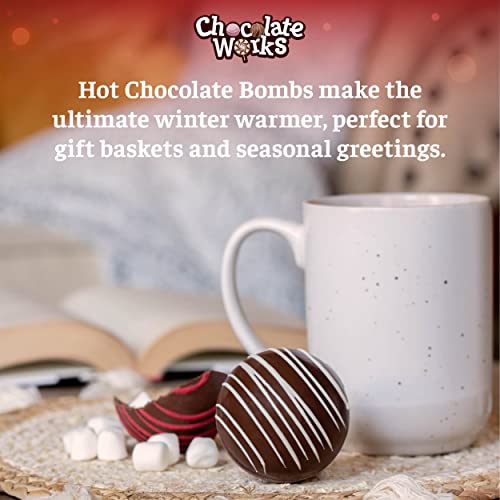 Hot Chocolate Bombs by Chocolate Works | Premium Hot Cocoa Bombs with Marshmallows | Made with Real Milk Chocolate, Dark Chocolate and White Chocolate | Pack of 3 Cocoa Bombs