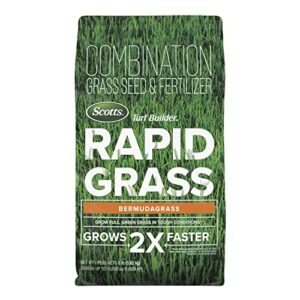 scotts turf builder rapid grass bermudagrass, combination seed and fertilizer, grows green grass fast, 8 lbs.