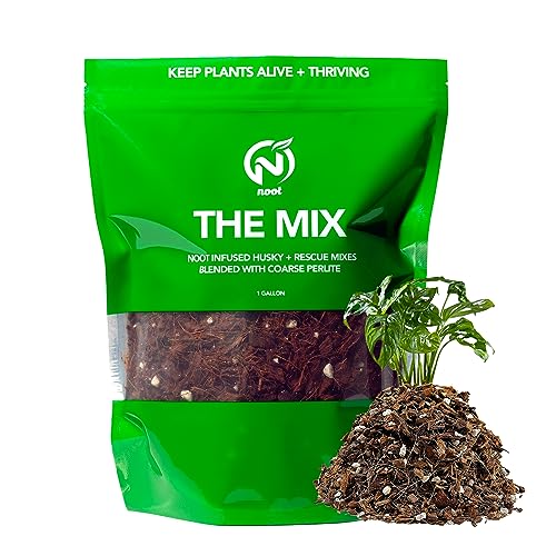 Noot Potting Soil Mix for Indoor & House Plants – 1 Gallon – Orchid, Succulent, Cactus, Aroid, Houseplant, Monstera – Bio-Organic – Fast Draining – Rapid Root Growth – Pre-Soaked & Ready to Use