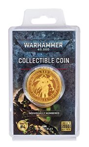 warhammer 40,000: necron limited edition individually numbered gold coloured coin series 1 number 3