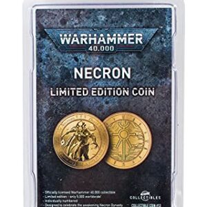 Warhammer 40,000: Necron Limited Edition Individually Numbered Gold Coloured Coin Series 1 Number 3