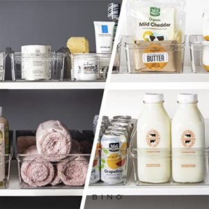 BINO | Plastic Storage Bins, Small | THE CURVE COLLECTION | Multi-Use Organizer Bins | Storage Containers Kitchen, Pantry and Home Organization | Fridge Organizers | Pantry Organization and Storage