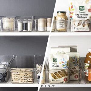 BINO | Plastic Storage Bins, Small | THE CURVE COLLECTION | Multi-Use Organizer Bins | Storage Containers Kitchen, Pantry and Home Organization | Fridge Organizers | Pantry Organization and Storage