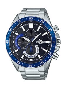 casio men's quartz sport watch with stainless steel strap, silver-tone, 22 (model: efv620d-1a2v), tba