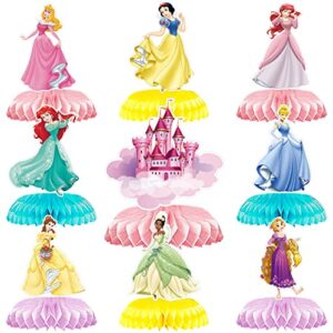 ou guan 9pack disne princess party honeycomb centerpiece table decorations disne princess theme birthday party supplies