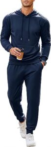 coofandy men's 2 piece outfits sweatsuit slim fit hoodie tracksuit sets fashion jogging athletic suits