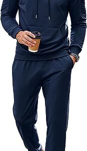 COOFANDY Men's 2 Piece Outfits Sweatsuit Slim Fit Hoodie Tracksuit Sets Fashion Jogging Athletic Suits