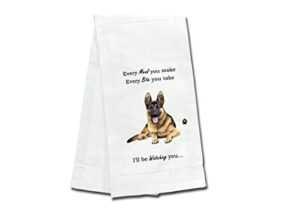 german shepherd kitchen towel - soft highly absorbent - german shepherd gifts - dish towels for washing dishes - tea towels - reusable - quick drying - 100% natural cotton - towels for pet lovers