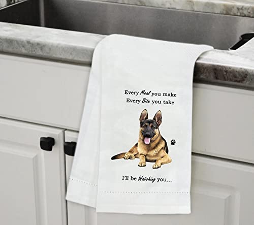 German Shepherd Kitchen Towel - Soft Highly Absorbent - German Shepherd Gifts - Dish Towels for Washing Dishes - Tea Towels - Reusable - Quick Drying - 100% Natural Cotton - Towels For Pet Lovers