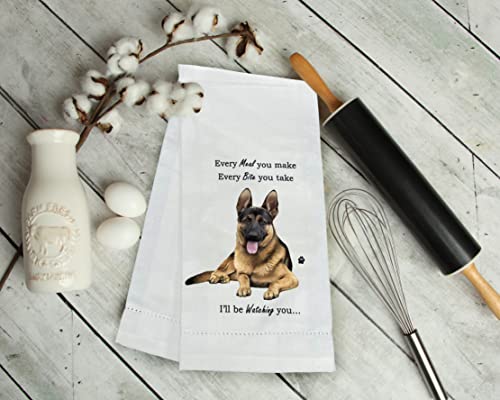 German Shepherd Kitchen Towel - Soft Highly Absorbent - German Shepherd Gifts - Dish Towels for Washing Dishes - Tea Towels - Reusable - Quick Drying - 100% Natural Cotton - Towels For Pet Lovers