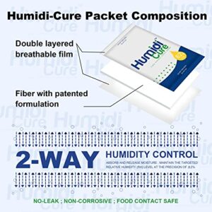 Humidi-Cure RH62% Humidity Packs,2-Way Humidity Control Packs,10Pack 62 Humidity Packets with RH Indicator Card,Size 4G