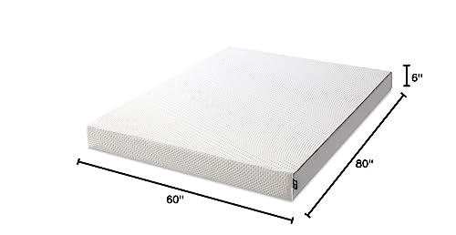 ZINUS 6 Inch Cooling Essential Foam Mattress / Affordable Mattress / Bed-in-a-Box / CertiPUR-US Certified, Queen White