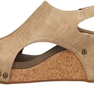 Corkys Footwear Women's Carley Taupe Wedge Taupe 9 M