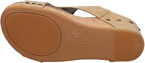 Corkys Footwear Women's Carley Taupe Wedge Taupe 9 M