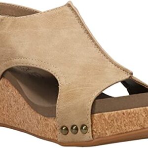 Corkys Footwear Women's Carley Taupe Wedge Taupe 9 M