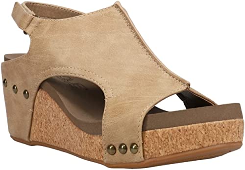 Corkys Footwear Women's Carley Taupe Wedge Taupe 9 M