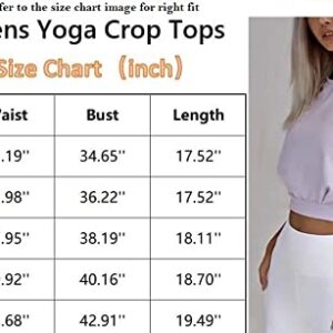 ARRIVE GUIDE Crop Top Athletic Shirts for Women Cute Sleeveless Yoga Tops Running Gym Workout Shirts Apricot S